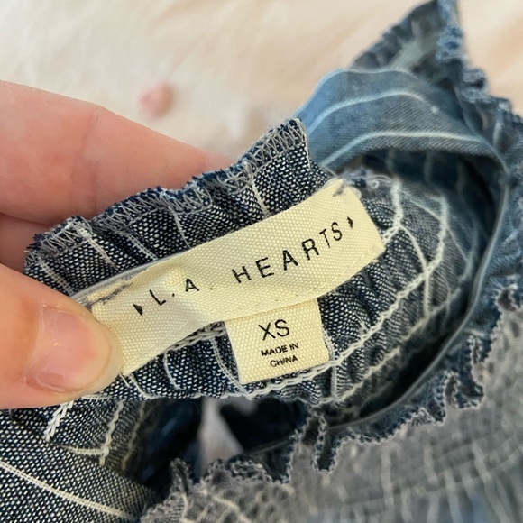 Pacsun Smocked Tube Top - Bow Straps - Picture 2 of 3